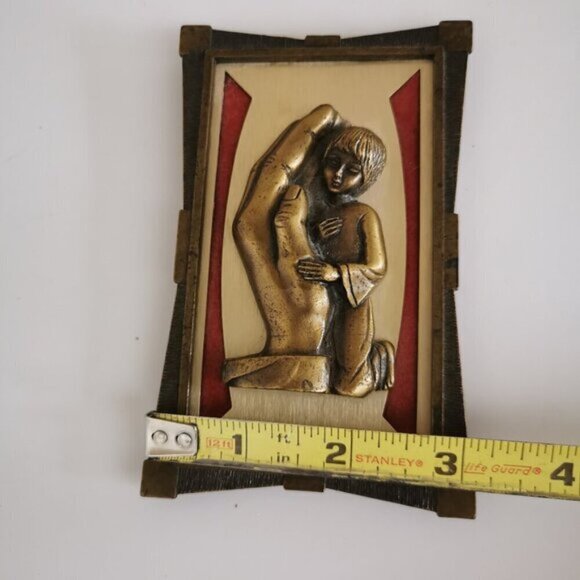 Boy's First Communion Art Vintage Religious Christian Praying Hand Italian - Picture 7 of 7